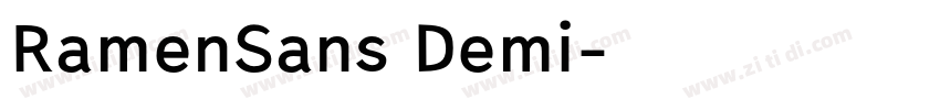 RamenSans Demi字体转换